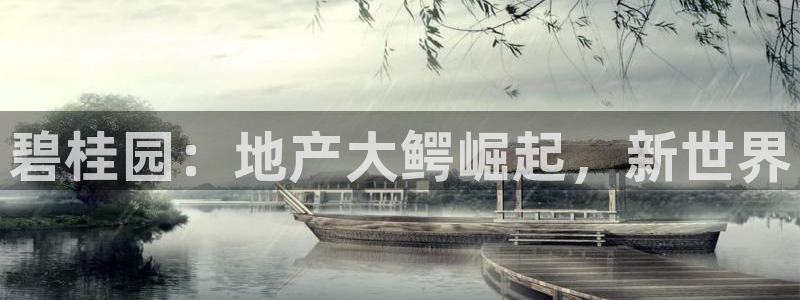 和记平台官网：碧桂园：地产大鳄崛起，新世界