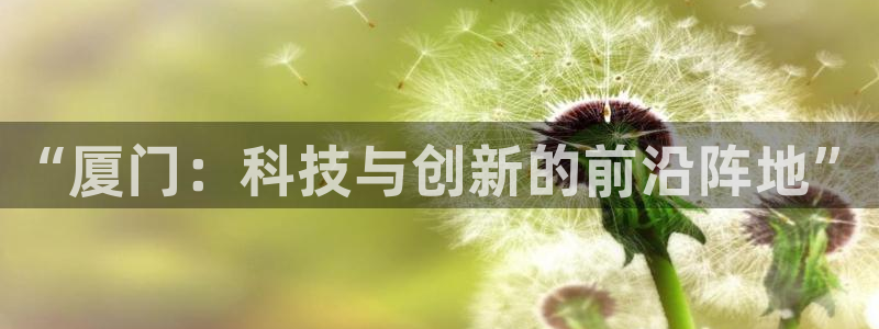 和记怡情赌博官网：“厦门：科技与创新的前沿阵地”