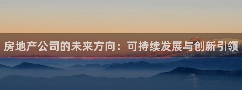 和记洋行官网：房地产公司的未来方向：可持续发展与创新引领