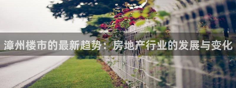 澳门和记客服官网：漳州楼市的最新趋势：房地产行业的发展与变化