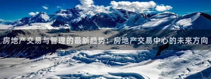 和记娱真好h88285官网：房地产交易与管理的最新趋势：房地